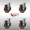 Service Caster 5 Inch SS High Temp Glass Filled Nylon Top Plate Caster Set Total Lock Brake SCC SCC-SSTTL20S514-GFNSHT-4 - alternate 4